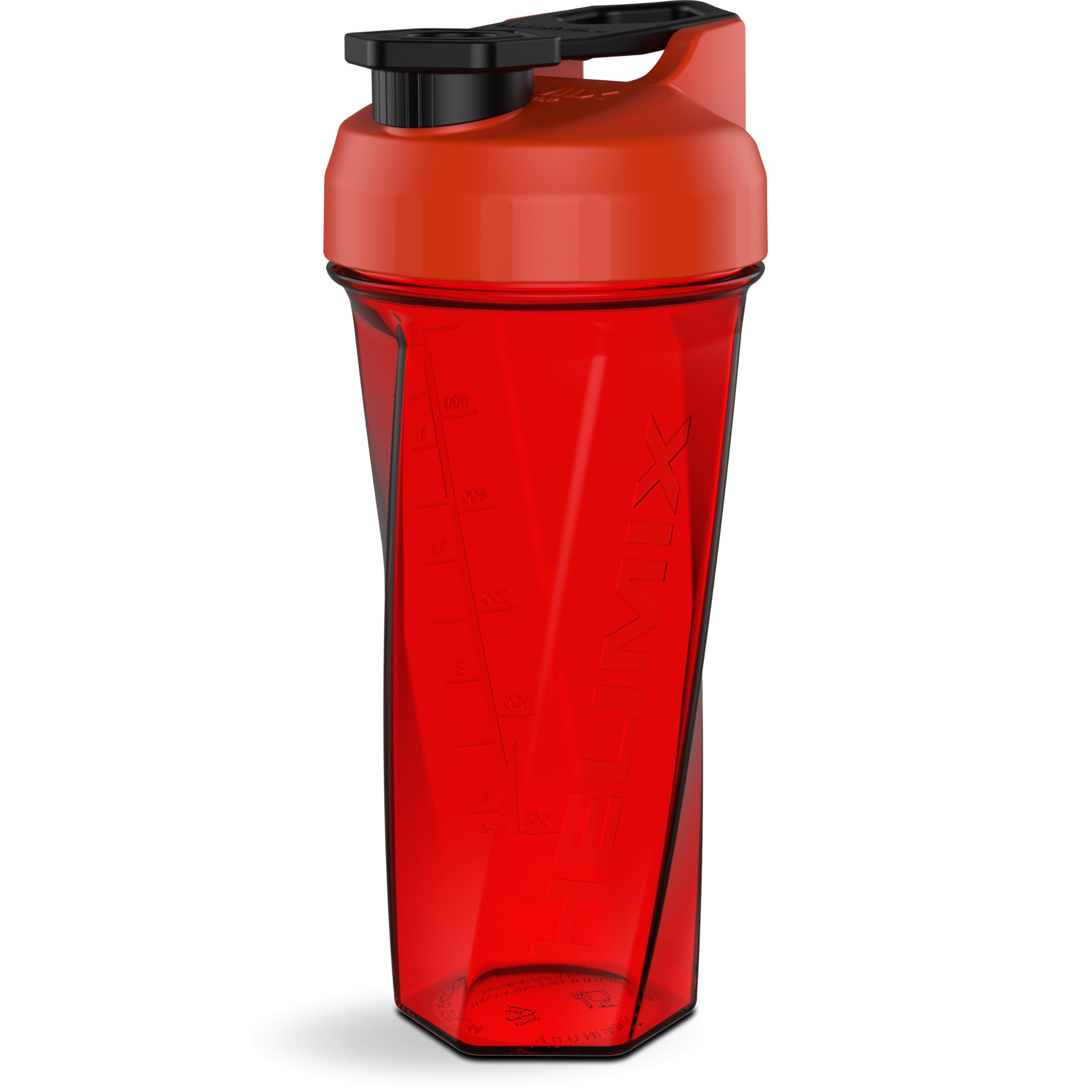 HELIMIX 2.0 Vortex Blender Shaker Bottle Holds upto 28oz | No Blending Ball or Whisk | USA Made | Portable Pre Workout Whey Protein Drink Shaker Cup | Mixes Cocktails Smoothies Shakes | Top Rack Safe