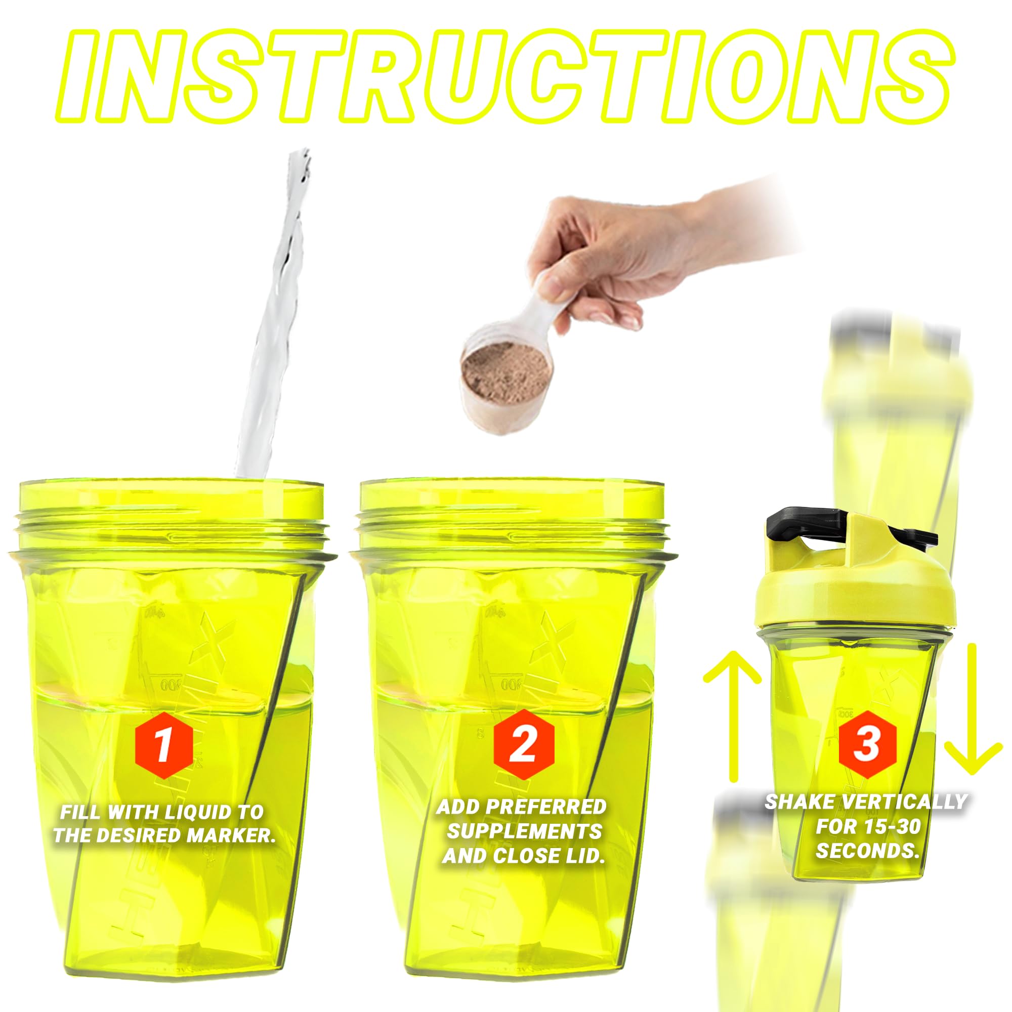 HELIMIX 2.0 Vortex Blender Shaker Bottle Holds upto 28oz | No Blending Ball or Whisk | USA Made | Portable Pre Workout Whey Protein Drink Shaker Cup | Mixes Cocktails Smoothies Shakes | Top Rack Safe