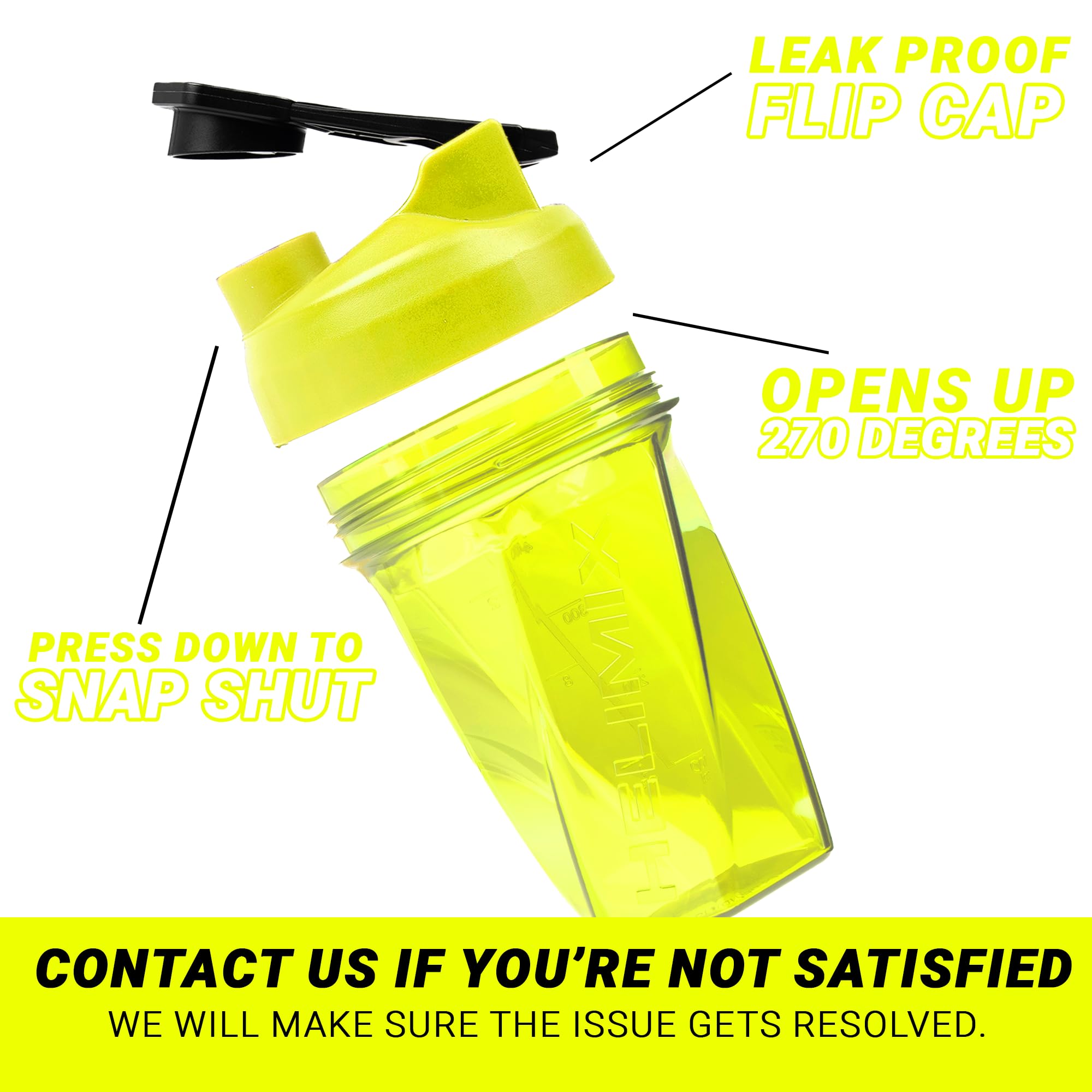 HELIMIX 2.0 Vortex Blender Shaker Bottle Holds upto 28oz | No Blending Ball or Whisk | USA Made | Portable Pre Workout Whey Protein Drink Shaker Cup | Mixes Cocktails Smoothies Shakes | Top Rack Safe