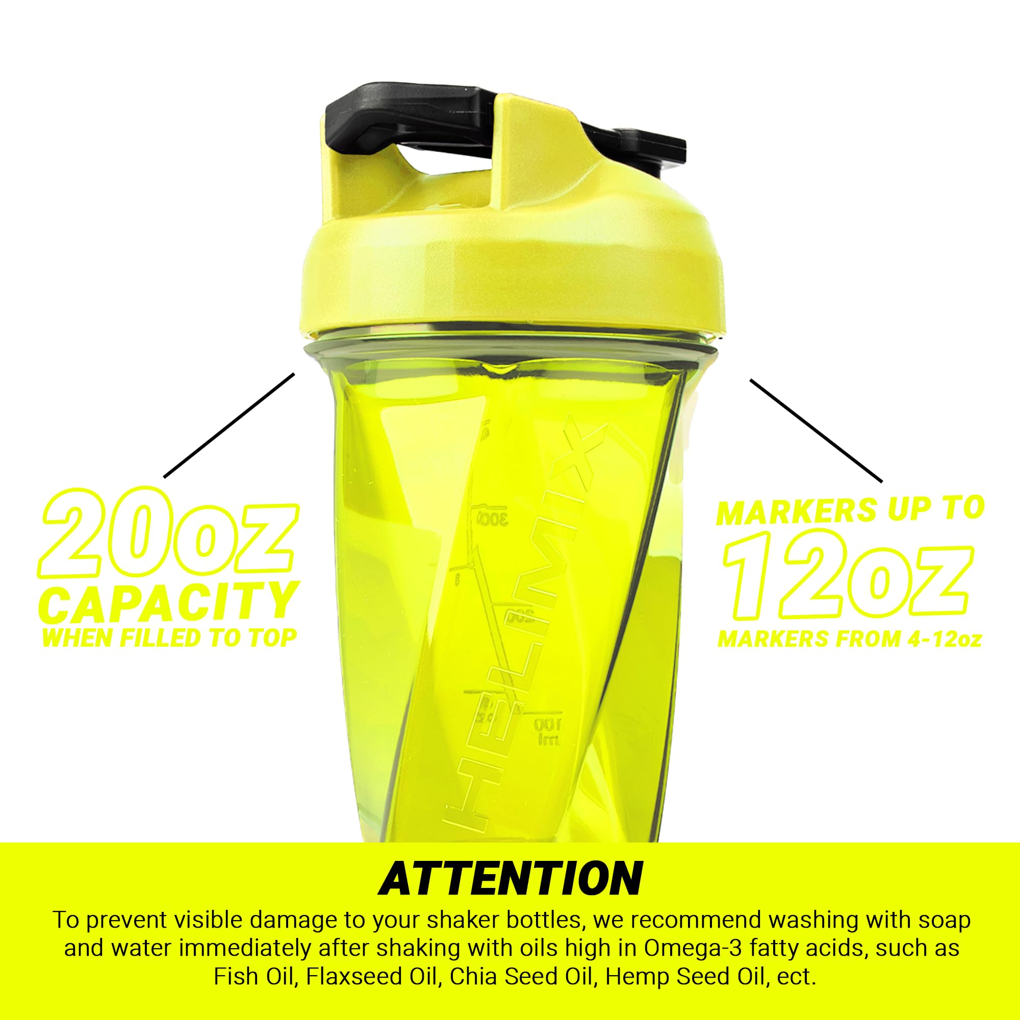 HELIMIX 2.0 Vortex Blender Shaker Bottle Holds upto 28oz | No Blending Ball or Whisk | USA Made | Portable Pre Workout Whey Protein Drink Shaker Cup | Mixes Cocktails Smoothies Shakes | Top Rack Safe