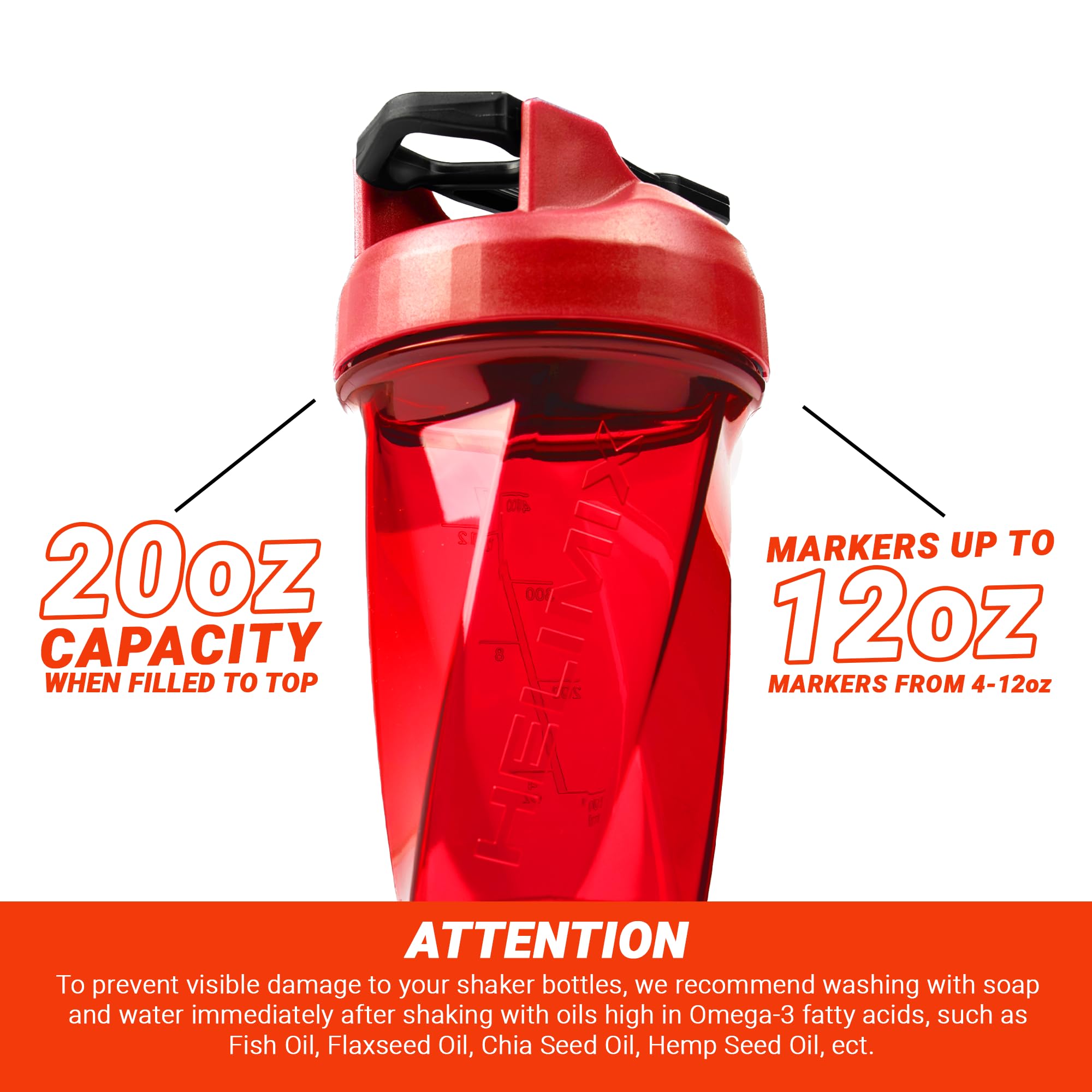 HELIMIX 2.0 Vortex Blender Shaker Bottle Holds upto 28oz | No Blending Ball or Whisk | USA Made | Portable Pre Workout Whey Protein Drink Shaker Cup | Mixes Cocktails Smoothies Shakes | Top Rack Safe