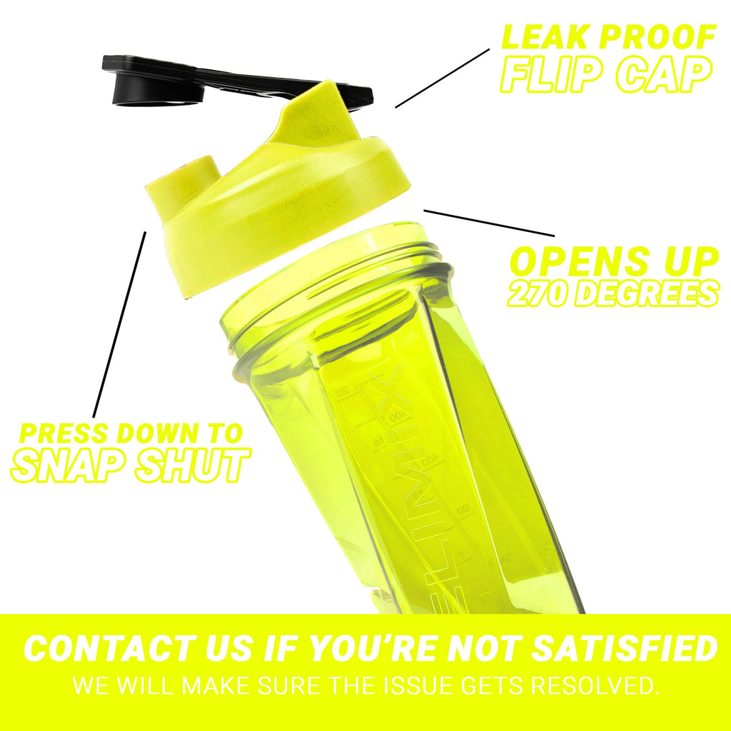 HELIMIX 2.0 Vortex Blender Shaker Bottle Holds upto 28oz | No Blending Ball or Whisk | USA Made | Portable Pre Workout Whey Protein Drink Shaker Cup | Mixes Cocktails Smoothies Shakes | Top Rack Safe