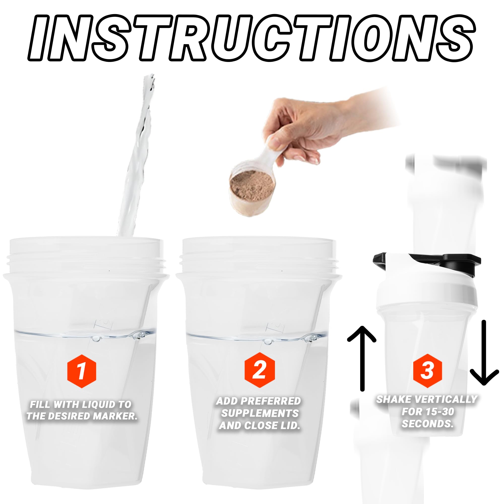 HELIMIX 2.0 Vortex Blender Shaker Bottle Holds upto 28oz | No Blending Ball or Whisk | USA Made | Portable Pre Workout Whey Protein Drink Shaker Cup | Mixes Cocktails Smoothies Shakes | Top Rack Safe