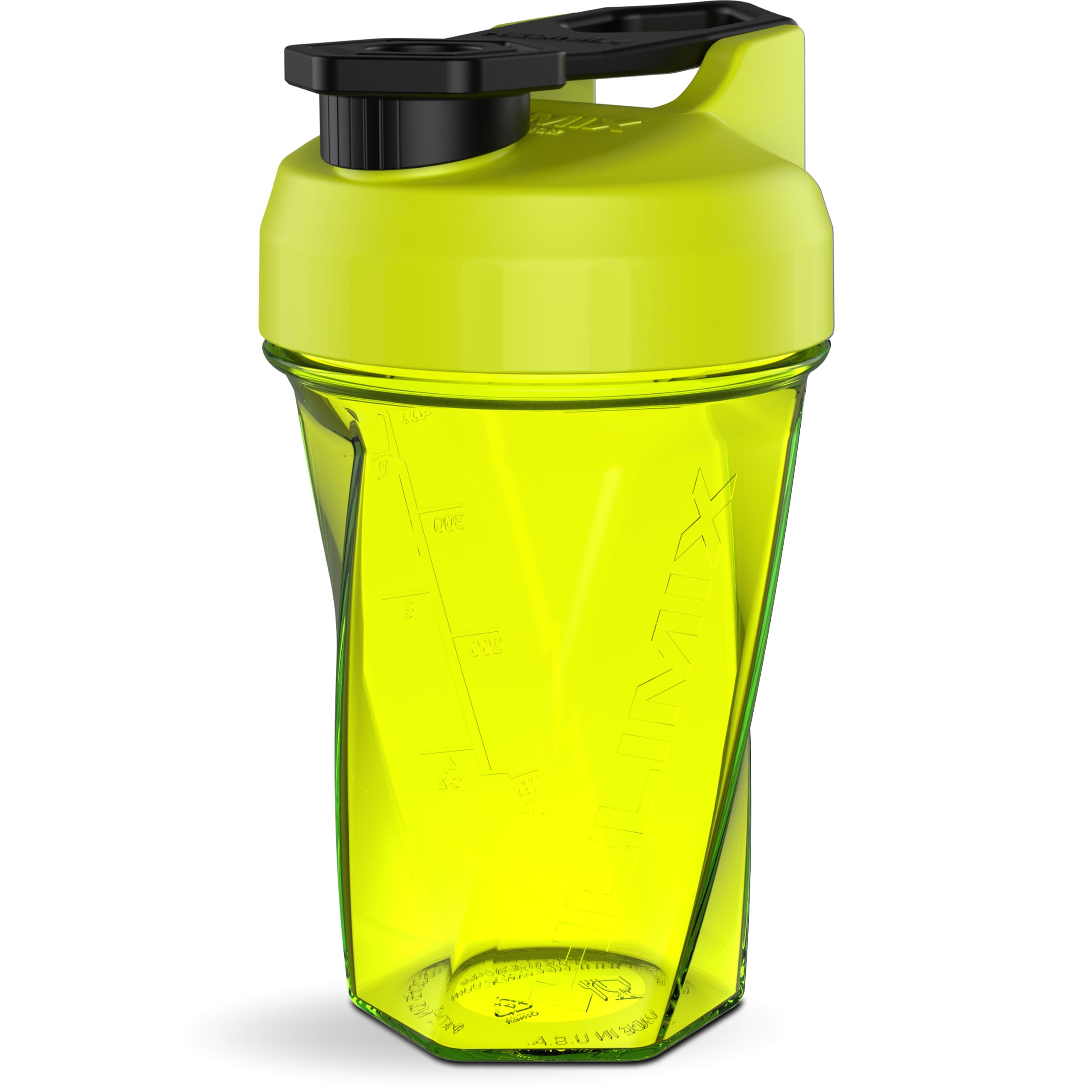 HELIMIX 2.0 Vortex Blender Shaker Bottle Holds upto 28oz | No Blending Ball or Whisk | USA Made | Portable Pre Workout Whey Protein Drink Shaker Cup | Mixes Cocktails Smoothies Shakes | Top Rack Safe