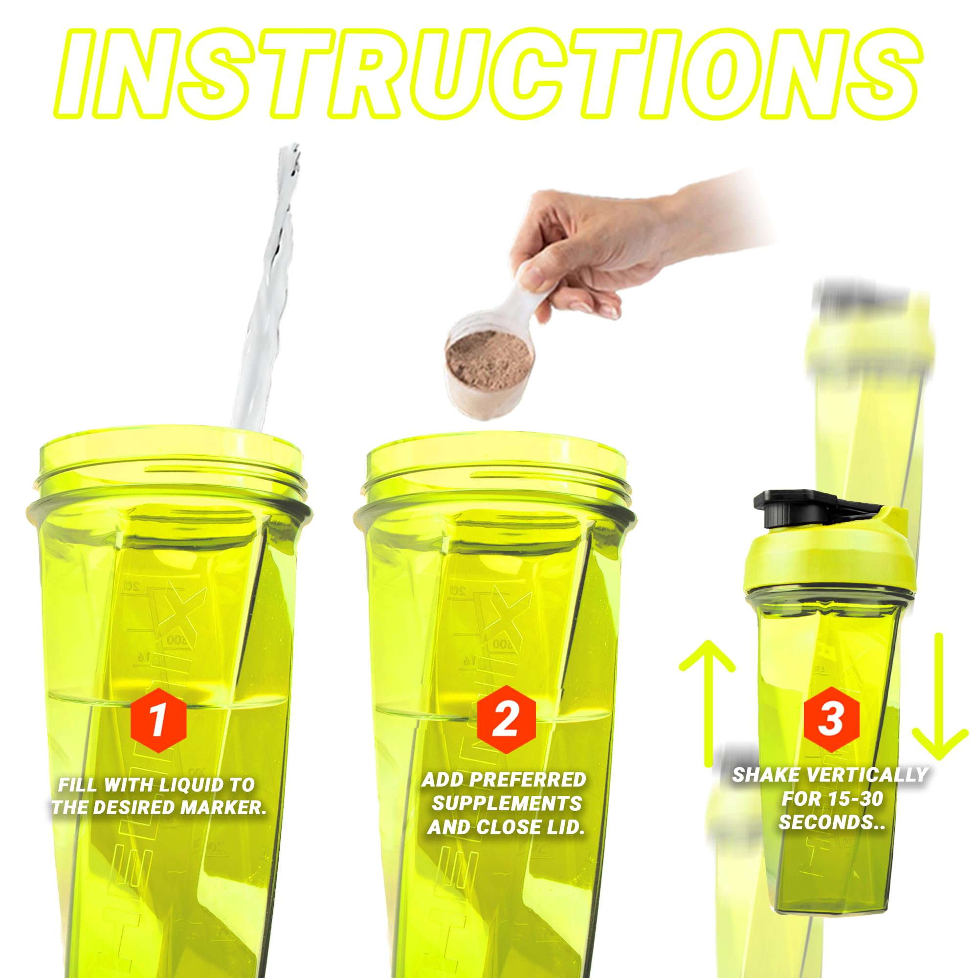 HELIMIX 2.0 Vortex Blender Shaker Bottle Holds upto 28oz | No Blending Ball or Whisk | USA Made | Portable Pre Workout Whey Protein Drink Shaker Cup | Mixes Cocktails Smoothies Shakes | Top Rack Safe