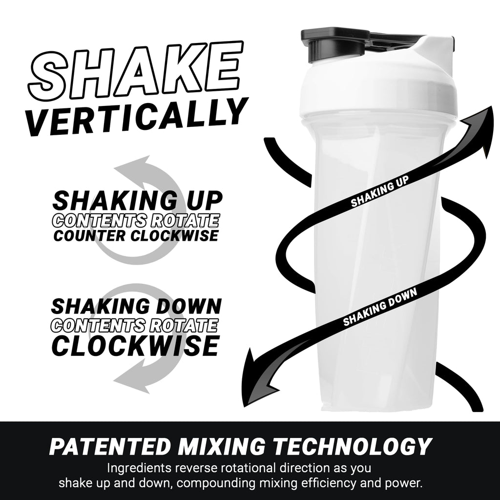 HELIMIX 2.0 Vortex Blender Shaker Bottle Holds upto 28oz | No Blending Ball or Whisk | USA Made | Portable Pre Workout Whey Protein Drink Shaker Cup | Mixes Cocktails Smoothies Shakes | Top Rack Safe