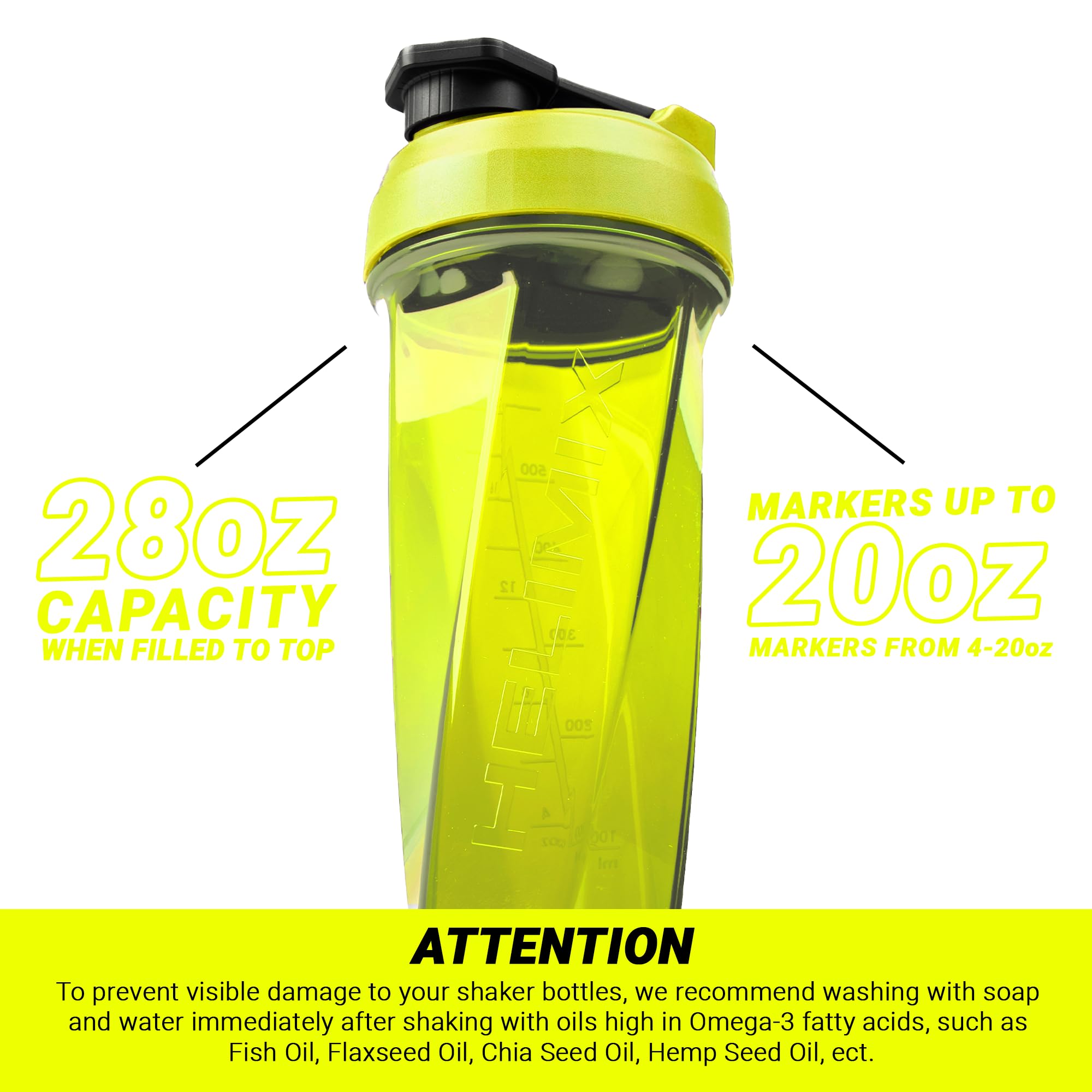 HELIMIX 2.0 Vortex Blender Shaker Bottle Holds upto 28oz | No Blending Ball or Whisk | USA Made | Portable Pre Workout Whey Protein Drink Shaker Cup | Mixes Cocktails Smoothies Shakes | Top Rack Safe
