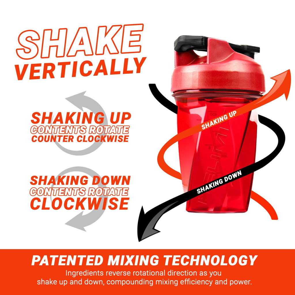 HELIMIX 2.0 Vortex Blender Shaker Bottle Holds upto 28oz | No Blending Ball or Whisk | USA Made | Portable Pre Workout Whey Protein Drink Shaker Cup | Mixes Cocktails Smoothies Shakes | Top Rack Safe