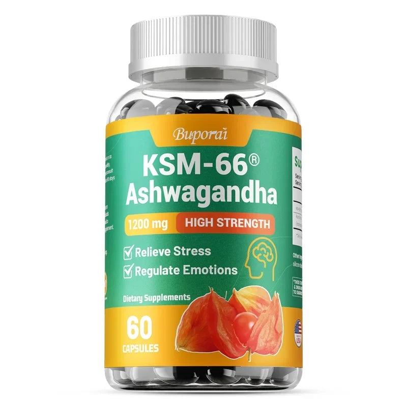 KSM-66 Ashwagandha Extracts - Relieve Stress and Mood, Improve Sleep, and Increase Focus and Brain Health