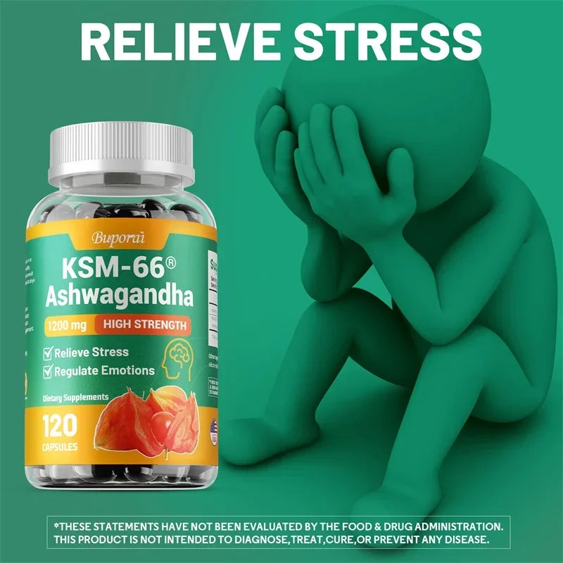 KSM-66 Ashwagandha Extracts - Relieve Stress and Mood, Improve Sleep, and Increase Focus and Brain Health