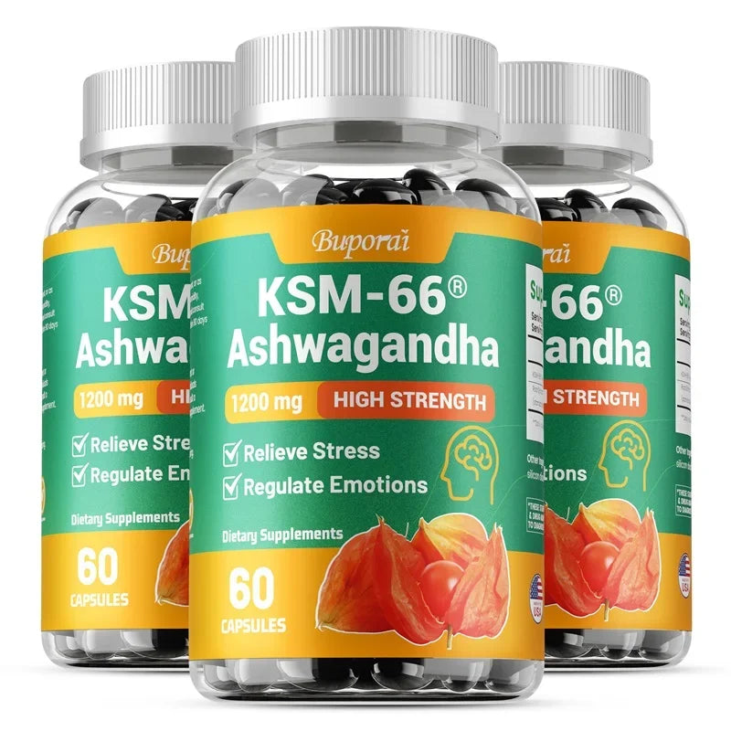 KSM-66 Ashwagandha Extracts - Relieve Stress and Mood, Improve Sleep, and Increase Focus and Brain Health