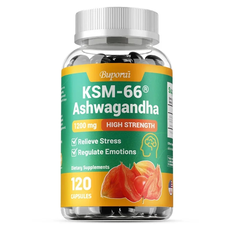KSM-66 Ashwagandha Extracts - Relieve Stress and Mood, Improve Sleep, and Increase Focus and Brain Health