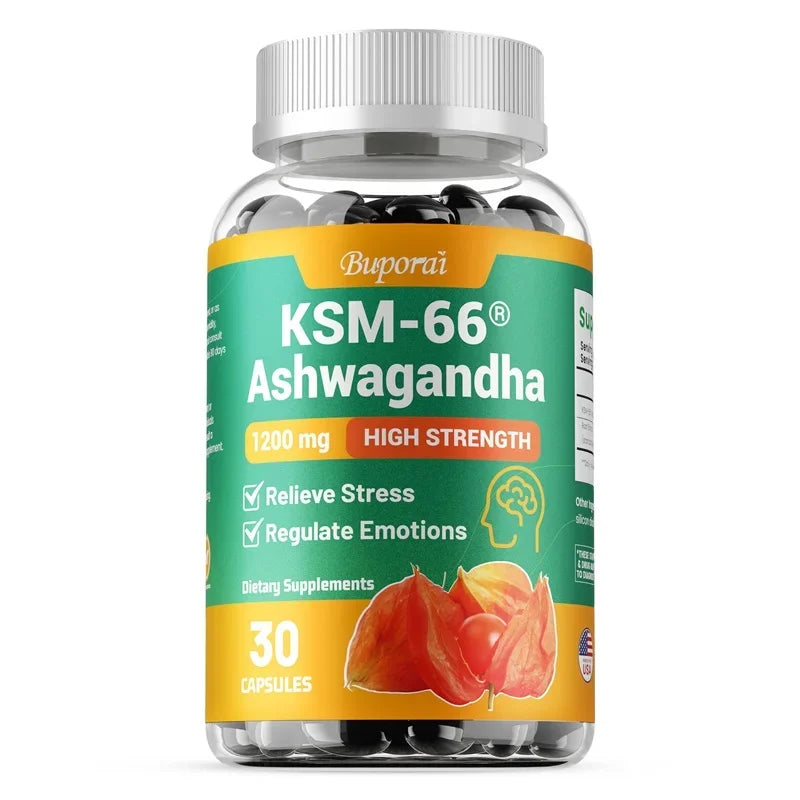KSM-66 Ashwagandha Extracts - Relieve Stress and Mood, Improve Sleep, and Increase Focus and Brain Health
