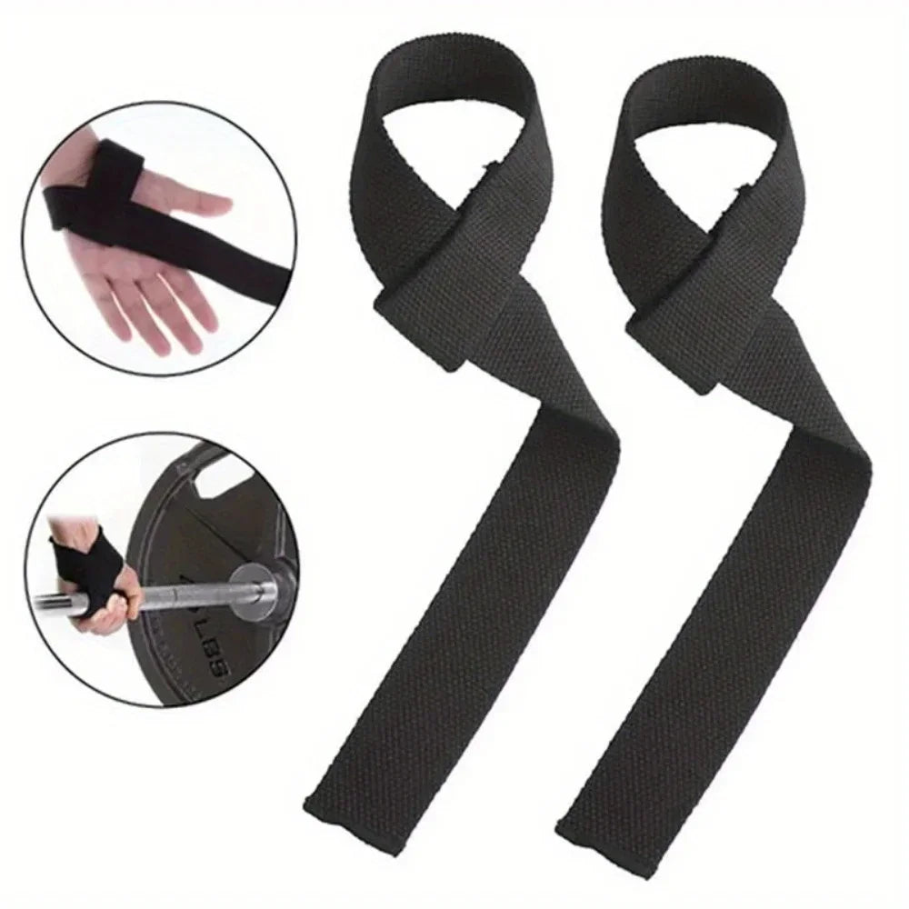 2PCS Weightlifting Gym Anti-Slip Sport Safety Wrist Straps Weight Lifting Wrist Support Crossfit Hand Grips Fitness Bodybuilding